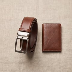 Belt + Wallet Set - flat lay